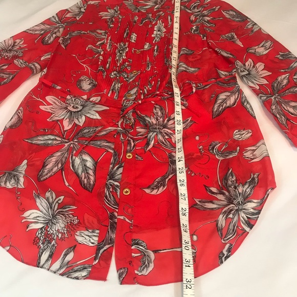 LEIFSDOTTIAR ANTHROPOLOGIE 100% SILK BLOUSE SZ 0 - Picture 4 of 6